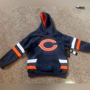 NWT Chicago Bears Hoodie Youth Large 10-12 Blue Pullover NFL